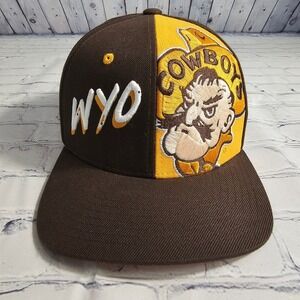 Zephyr Wyoming Cowboys WYO Snapback Hat Pistol Pete NCAA